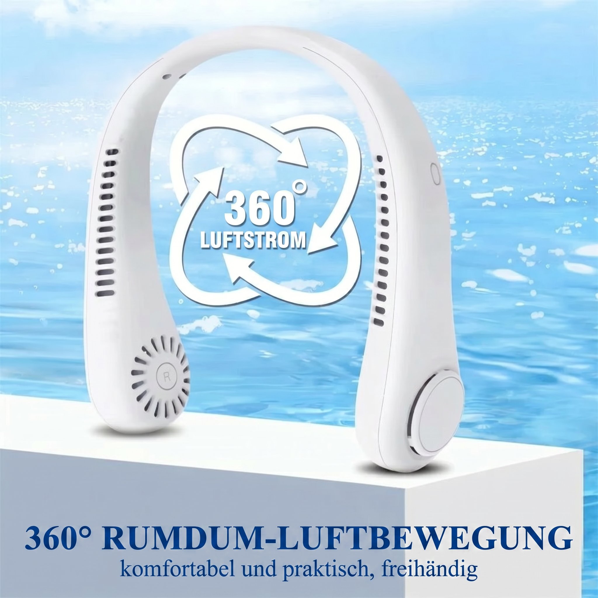 Leiser, tragbarer Nackenventilator
