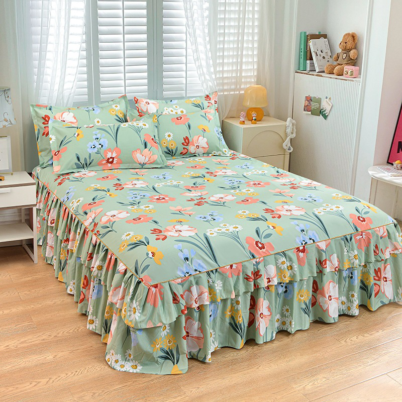 💖 Großer Sale – 50 % Rabatt 🛏️☁️ 3-teiliges Rüschen-Bettuch-Set
