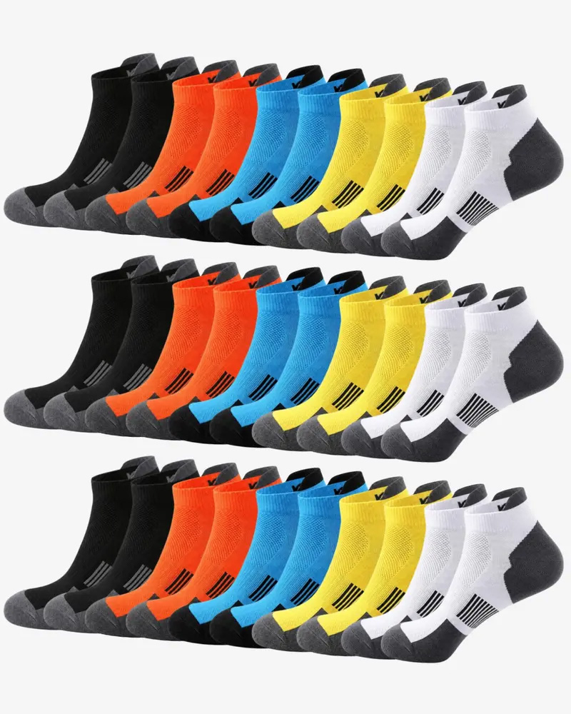 Herren 15‑Paar Atmungsaktive Knöchelsocken aus Mesh – Leicht, Bunt, Bequemer Sitz für Wandern & Fitness---15 Paar für nur 32 € & kostenloser Versand!