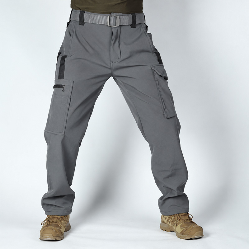 Men’s Water-Repellent Fleece-Lined Work Trousers – Wear-Resistant Softshell, Windproof, Multi-Pocket Cargo for Hiking, Work & Outdoor---Buy 2 Get 15% Off & Free Shipping!