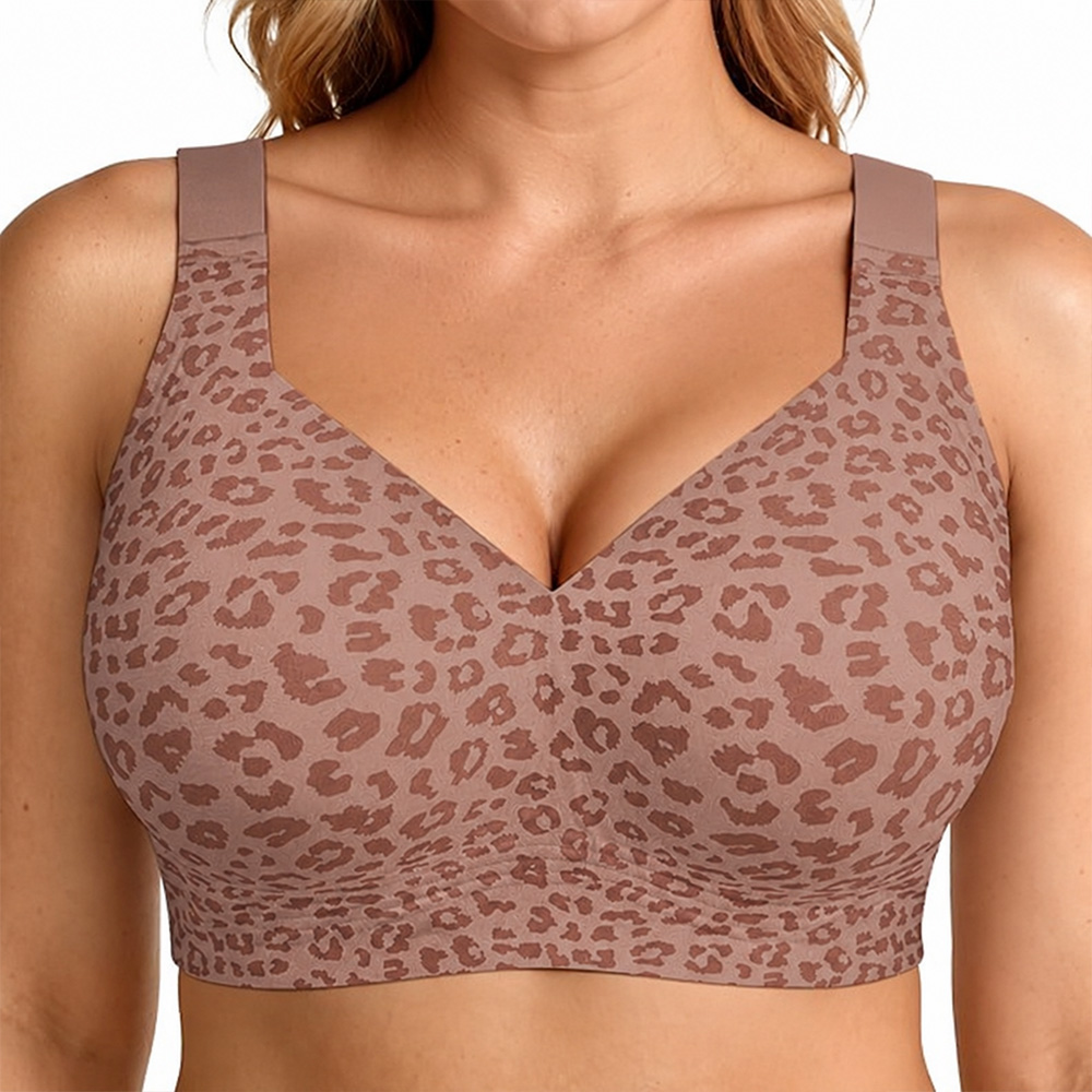 Women‘s 2-Pack Wirefree Bras – Full Coverage, Push-Up, Plus Size, No Underwire, Comfort Supportive
