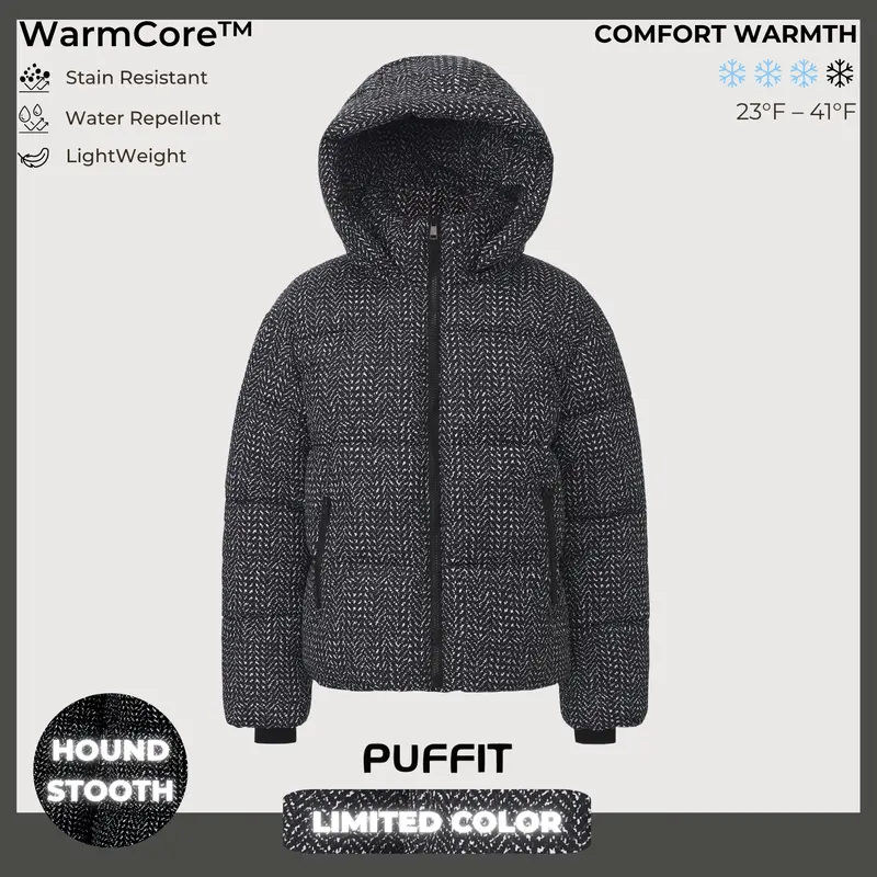 Women’s Short Puffer Jacket – Removable Hood, Faux Fur Lining Option, Zip Pockets, Warm Quilted Coat for Winter---Buy 2 Get 15% Off & Free Shipping!