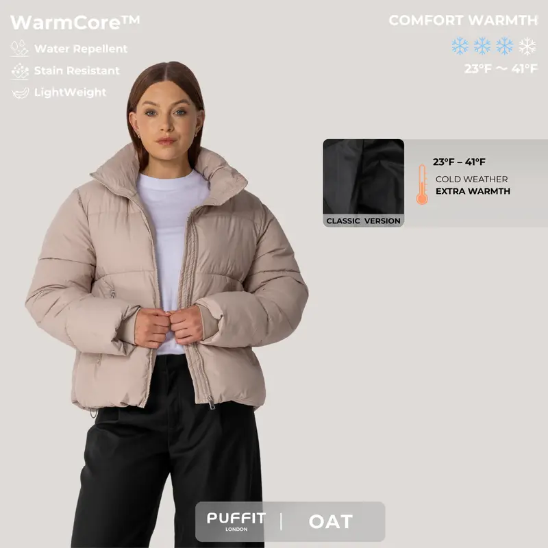 Women’s Short Puffer Jacket – Removable Hood, Faux Fur Lining Option, Zip Pockets, Warm Quilted Coat for Winter---Buy 2 Get 15% Off & Free Shipping!