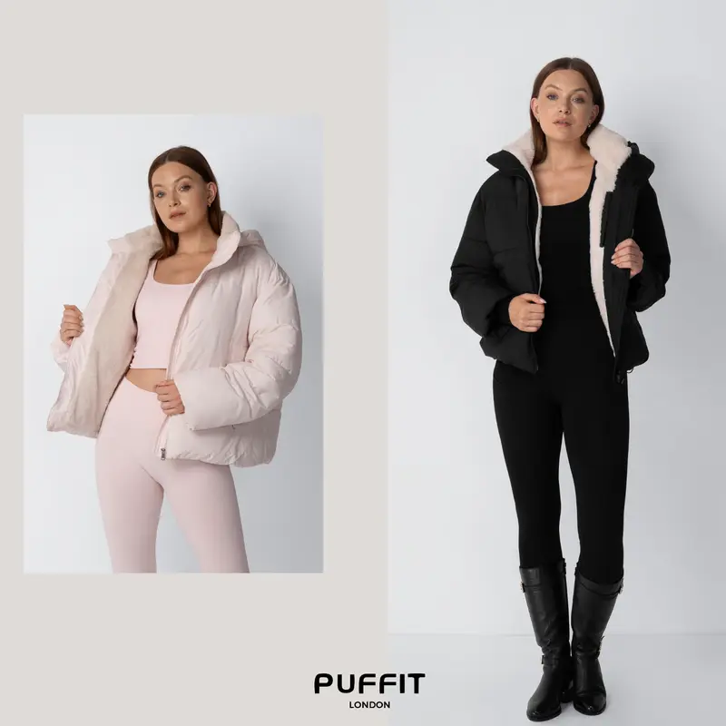 Women’s Short Puffer Jacket – Removable Hood, Faux Fur Lining Option, Zip Pockets, Warm Quilted Coat for Winter---Buy 2 Get 15% Off & Free Shipping!
