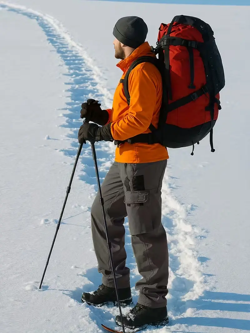 Men’s Water-Repellent Fleece-Lined Work Trousers – Wear-Resistant Softshell, Windproof, Multi-Pocket Cargo for Hiking, Work & Outdoor---Buy 2 Get 15% Off & Free Shipping!