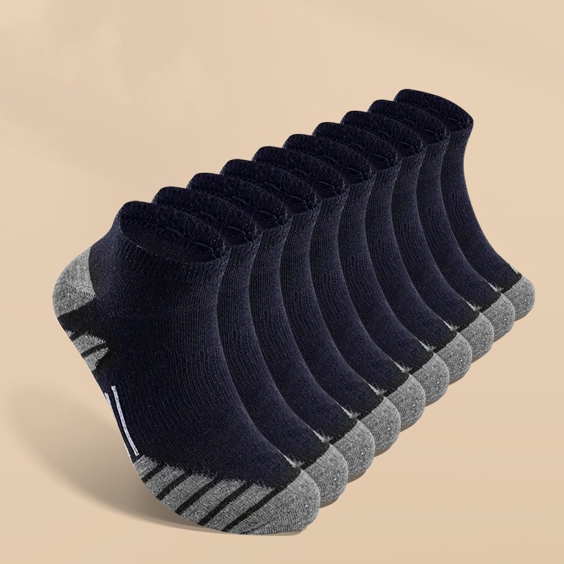Men’s No-Show Socks Value Pack – 8/20/30/40 Pairs, Breathable Cotton Blend, Sweat-Absorbent, Foldable, All-Season Daily Wear