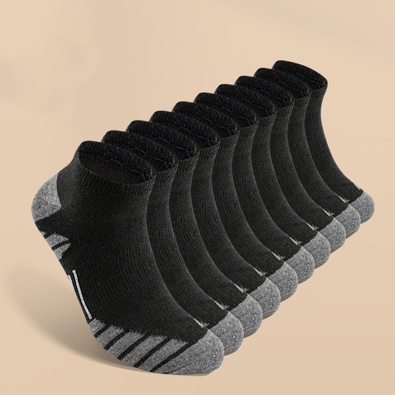 Men’s No-Show Socks Value Pack – 8/20/30/40 Pairs, Breathable Cotton Blend, Sweat-Absorbent, Foldable, All-Season Daily Wear