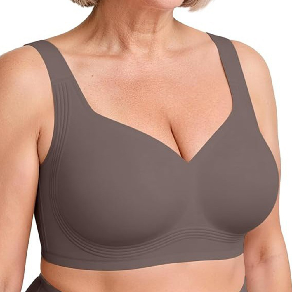Women‘s 2-Pack Wirefree Bras – Full Coverage, Push-Up, Plus Size, No Underwire, Comfort Supportive