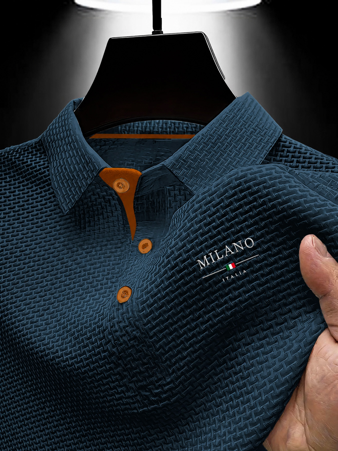 Herren Geometrisch Texturiertes Polo-Shirt – schnelltrocknend, atmungsaktiv, Slim Fit, Buchstabenmuster für Sommersport & Freizeit --- Kaufen Sie 2 und sichern Sie sich 15% Rabatt & kostenfreien Versand!