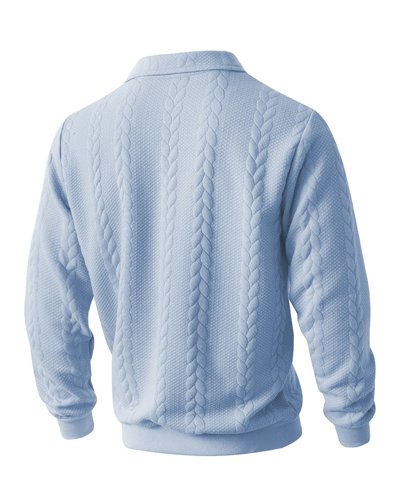 Herren Gestrickter Half-Zip-Pullover – Zopfmuster, tailliert, schlicht, zeitlos-elegant für Herbst & Winter --- Kaufen Sie 2 und sichern Sie sich 15% Rabatt & kostenfreien Versand!