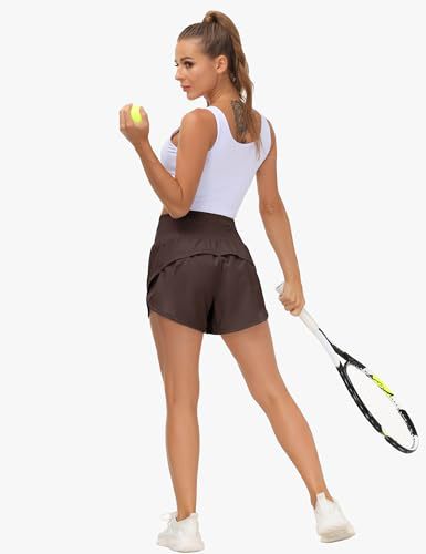 ❤Damen High-Waist Yoga-Shorts mit Gesäßtasche & Doppellage – Atmungsaktiv, für Sport & Laufen