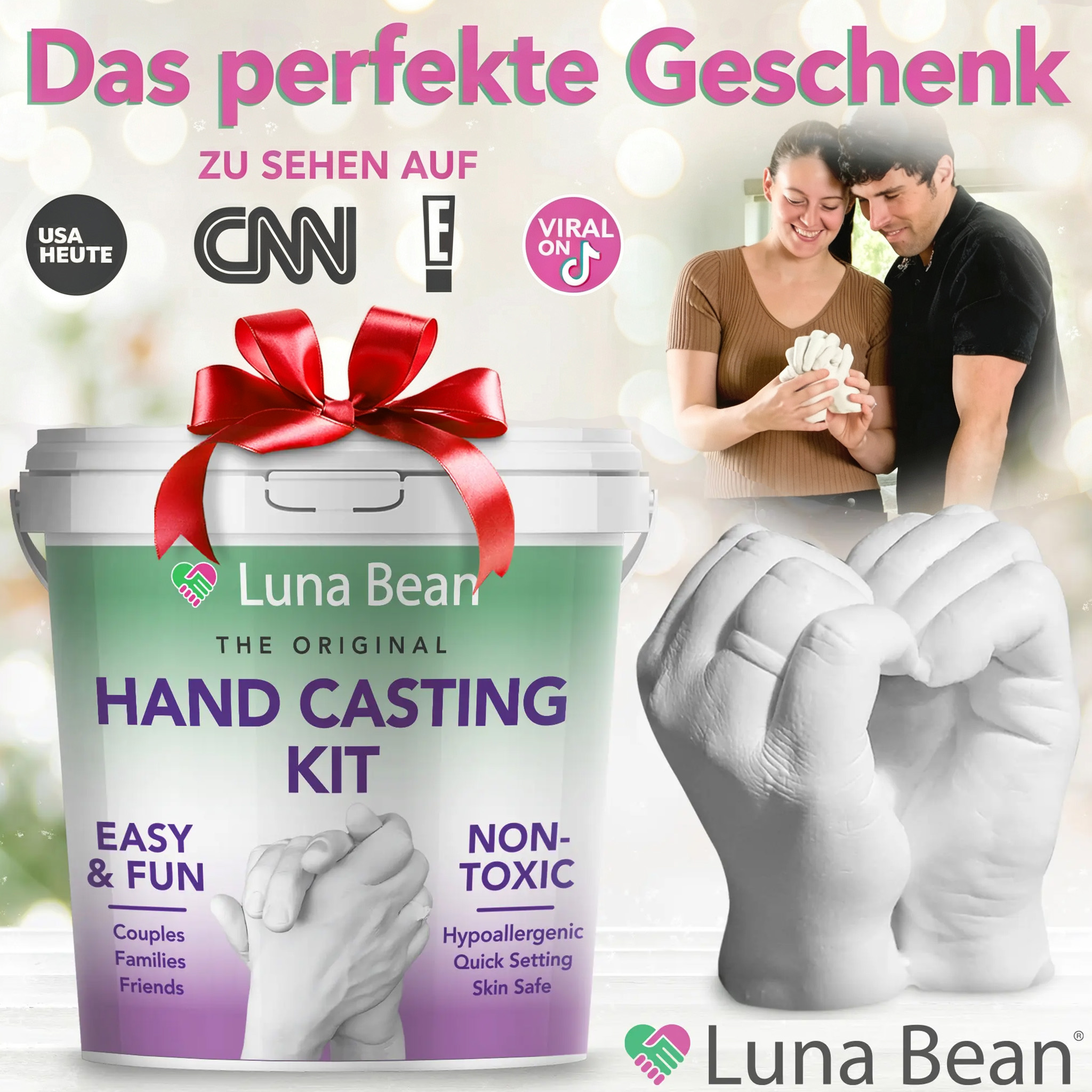 🖐️ Professionelles Handabdruck-Set – Feinguss-Skulptur in atemberaubender Detailtreue