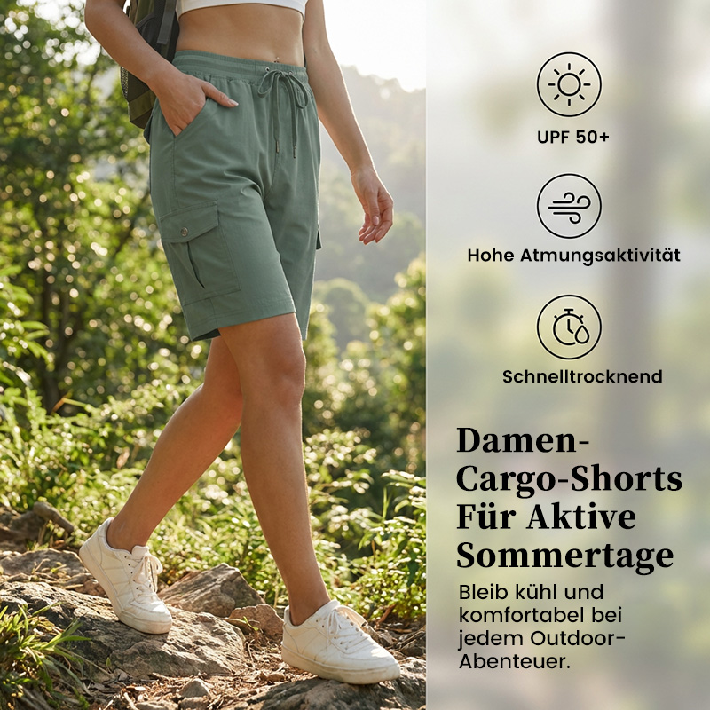 Damen Quick-Dry Cargo-Shorts mit Taschen | UPF 50+ & verstellbare Passform – 2 kaufen, 15 % Rabatt + kostenloser Versand