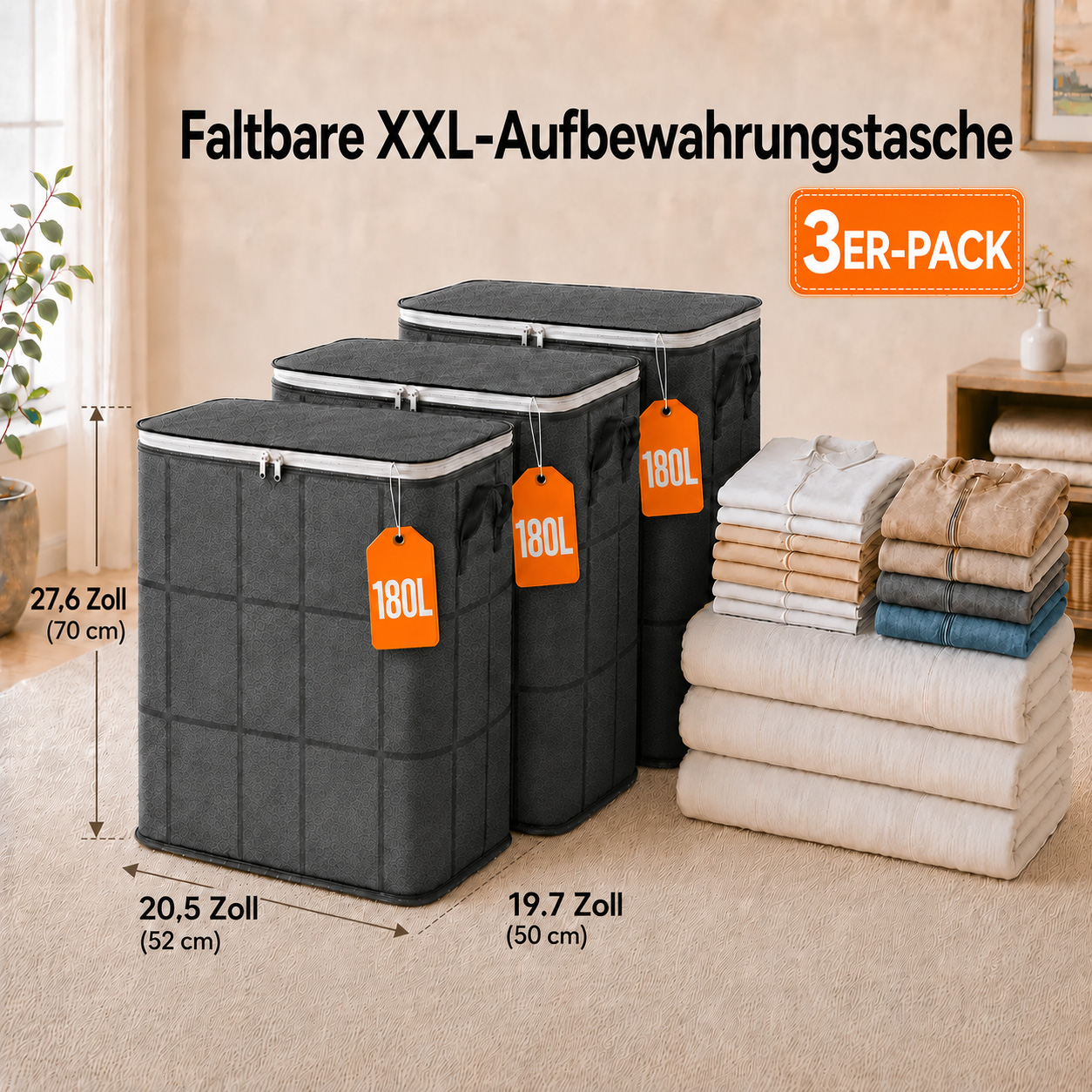 180 Liter Platz für dein Chaos – aber nur, wenn du es ordentlich haben willst