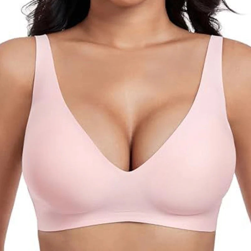 💗 Letzter Tag Sale – 50% Rabatt ⚡ Über 50.000 verkauft!! 💕 Jelly Wireless Damen-BH – bequemer Push-Up-Bralette, nahtloser T-Shirt-BH, tief ausgeschnitten für den Alltag