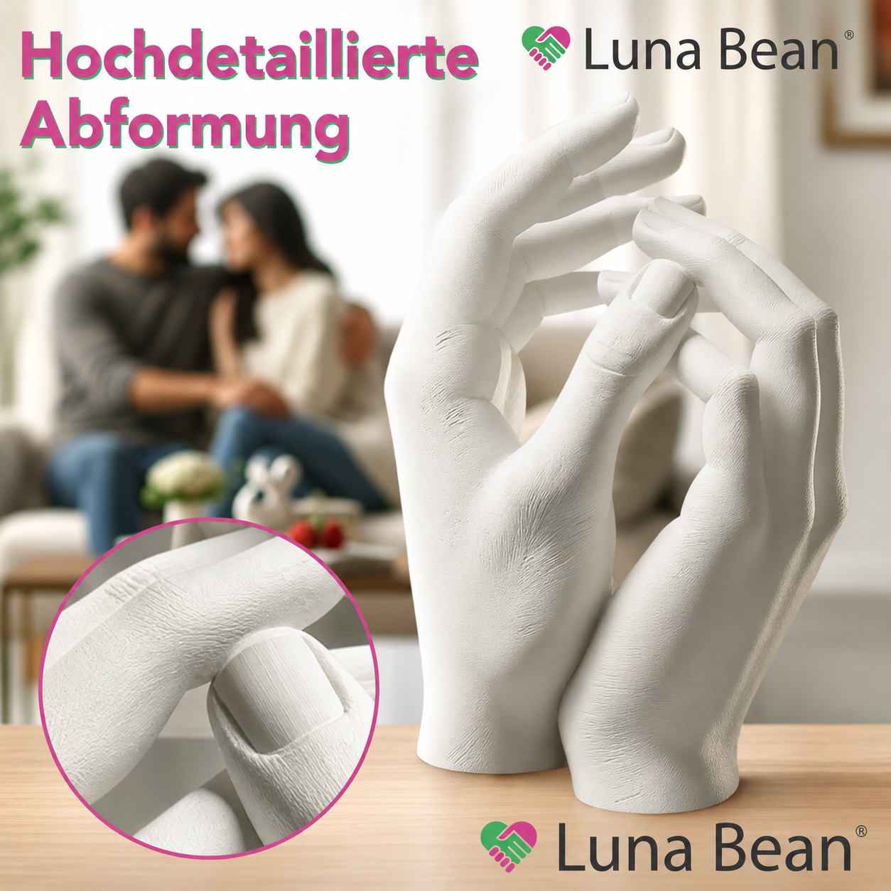 🖐️ Professionelles Handabdruck-Set – Feinguss-Skulptur in atemberaubender Detailtreue
