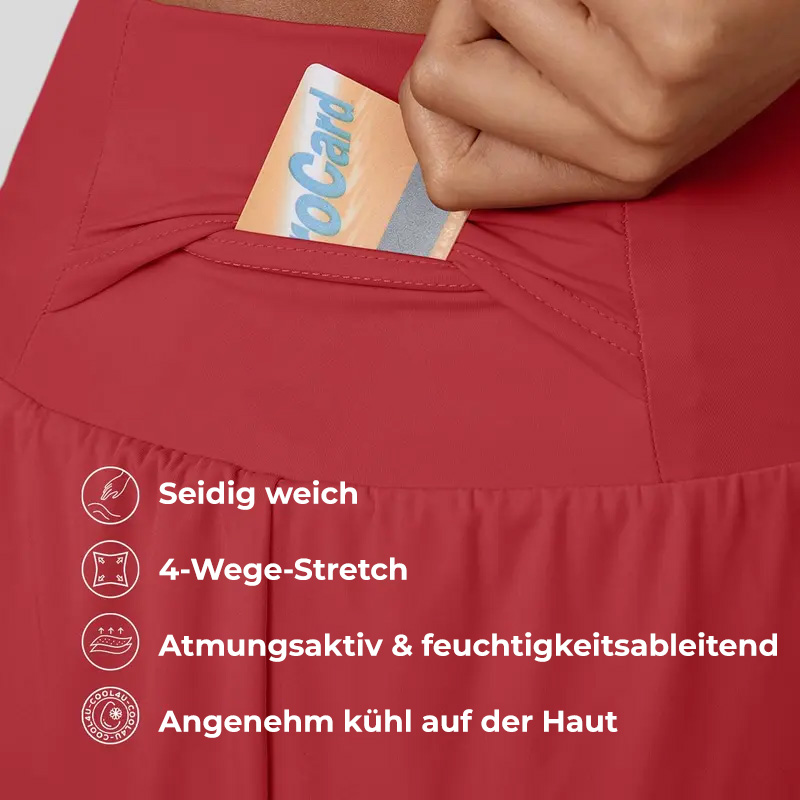 【Creator's Pick】💖2-teiliges Set – Super High Waist Yoga-Shorts mit Gesäßtasche & versteckten Seitentaschen, 2-in-1👉2 kaufen, 15 % Rabatt + kostenloser Versand