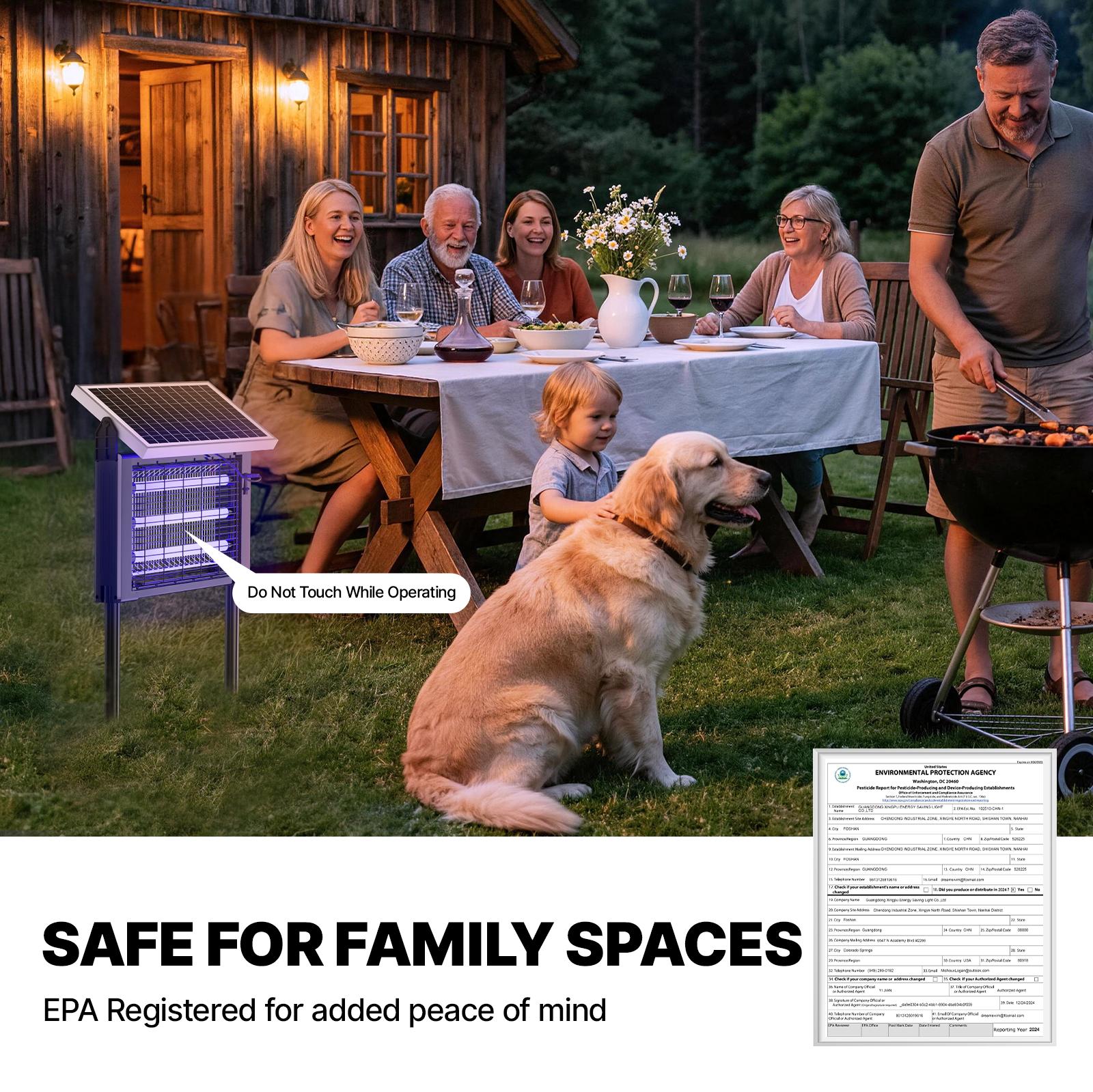 【Clearance Sale】OGERY 3500V Solar Bug Zapper, High Power Cordless Mosquito Zapper with Smart Light Sensor, Dual Solar & USB Rechargeable Insect Killer for Patio, Garden, Backyard, Outdoor Use
