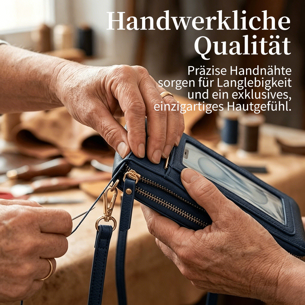 🏆 NUR HEUTE: Nur 9,99 €!! 👜📱 Schlichte, elegante Damen-Umhängetasche mit Touchscreen-Fenster