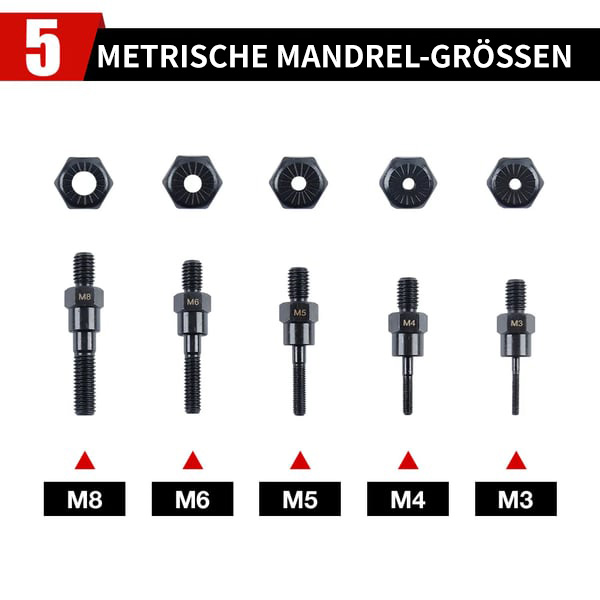 M3-M8 Elektrischer Nietmuttern-Adapter-Satz