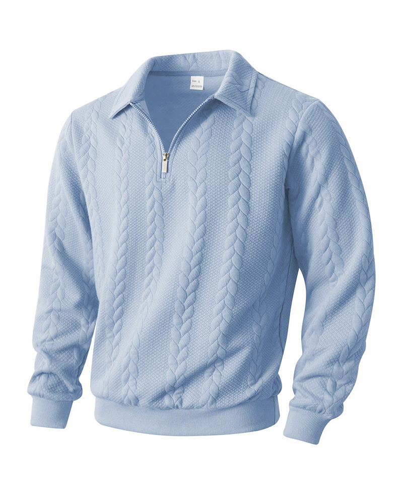 Herren Gestrickter Half-Zip-Pullover – Zopfmuster, tailliert, schlicht, zeitlos-elegant für Herbst & Winter --- Kaufen Sie 2 und sichern Sie sich 15% Rabatt & kostenfreien Versand!