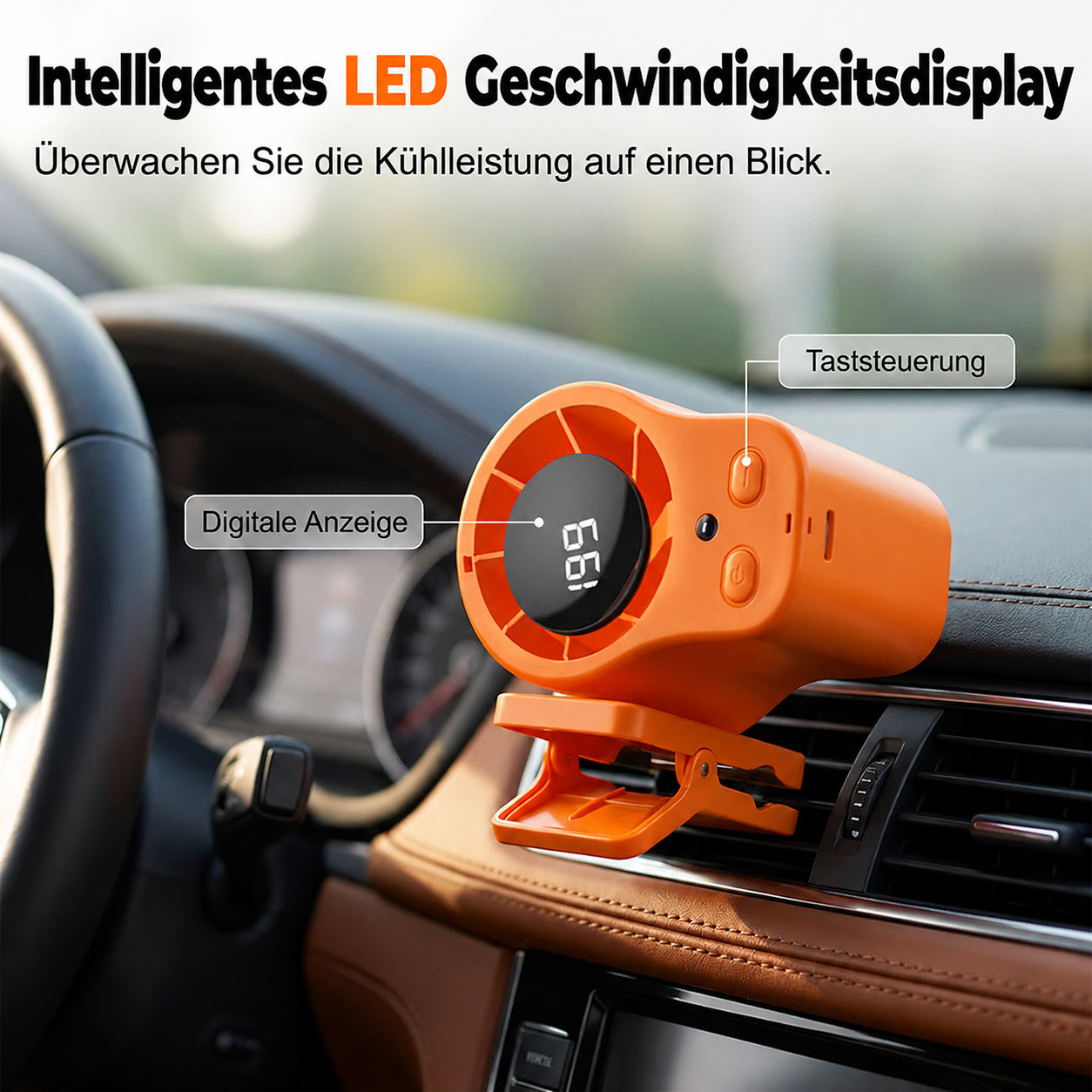 🔥HEISSER SALE – 50% RABATT🔥 Freihändiger persönlicher Kühlventilator mit LED-Display