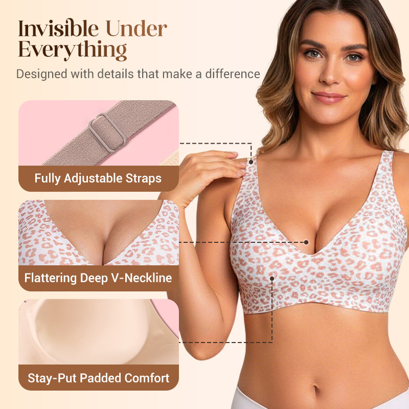 💗 Letzter Tag Sale – 50% Rabatt ⚡ Über 50.000 verkauft!! 💕 Jelly Wireless Damen-BH – bequemer Push-Up-Bralette, nahtloser T-Shirt-BH, tief ausgeschnitten für den Alltag
