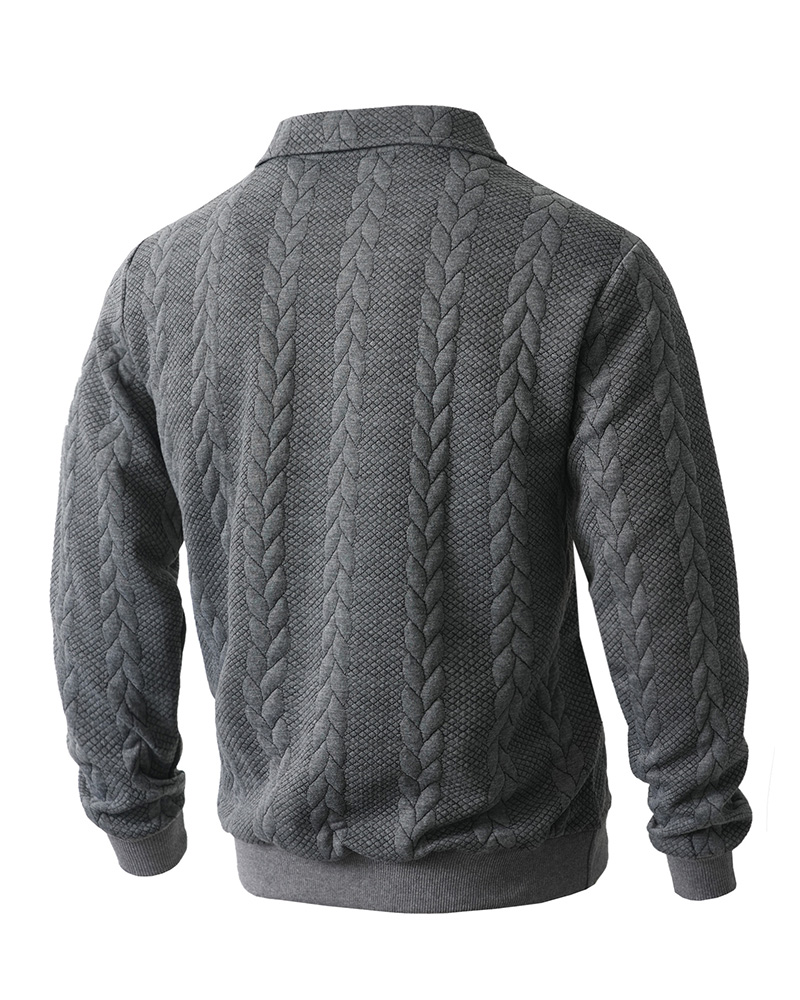 Herren Gestrickter Half-Zip-Pullover – Zopfmuster, tailliert, schlicht, zeitlos-elegant für Herbst & Winter --- Kaufen Sie 2 und sichern Sie sich 15% Rabatt & kostenfreien Versand!