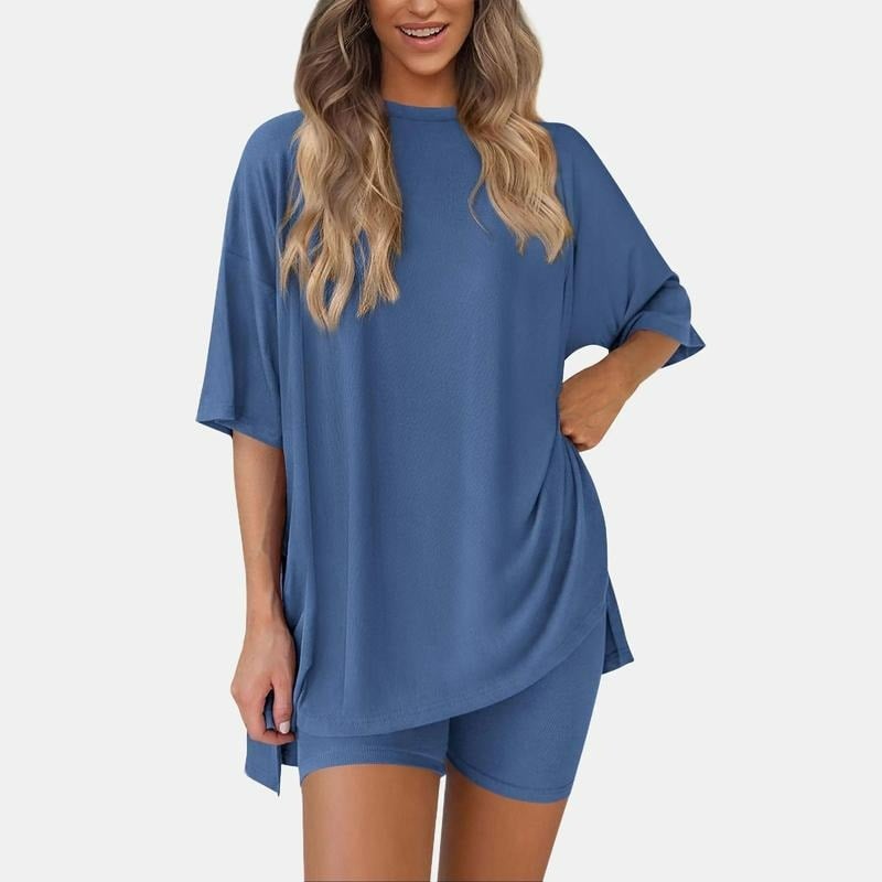 🎁 49 % Rabatt auf Damen-Sommer-Set – lässiges Oversized-Outfit in 2 Teilen 👕🩳 (2026 Aktion)