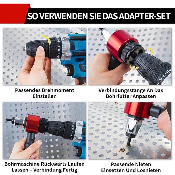 M3-M8 Elektrischer Nietmuttern-Adapter-Satz
