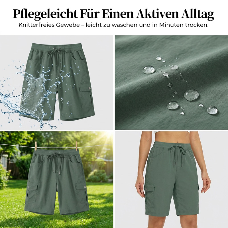 Damen Quick-Dry Cargo-Shorts mit Taschen | UPF 50+ & verstellbare Passform – 2 kaufen, 15 % Rabatt + kostenloser Versand
