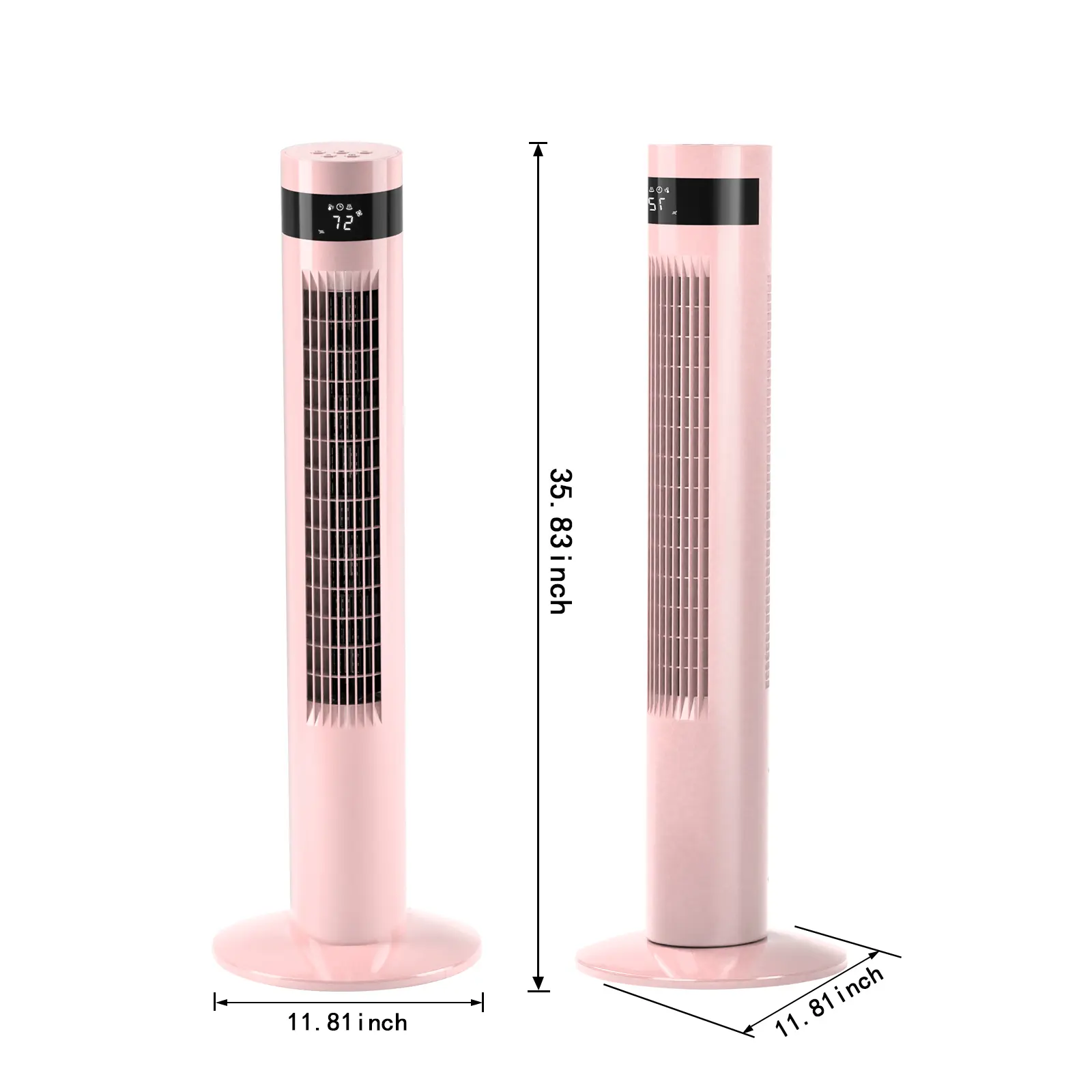 Turmventilator – leise, oszillierend, Fernbedienung, 3 Stufen, 12h Timer