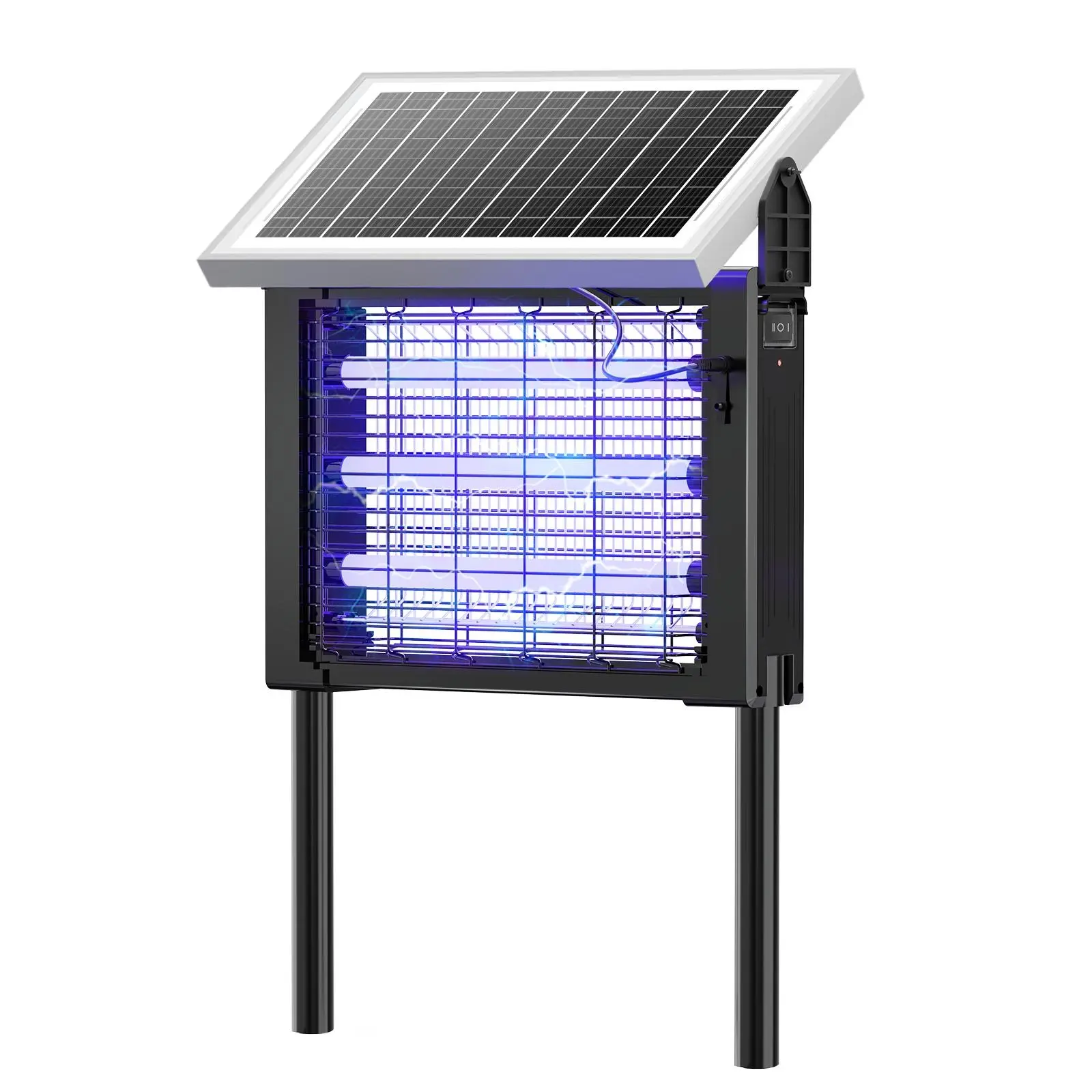 Solar-Insektenvernichter mit UV-Licht & 3.500V Hochspannungsgitter – IPX4 wasserdicht, USB & Solar