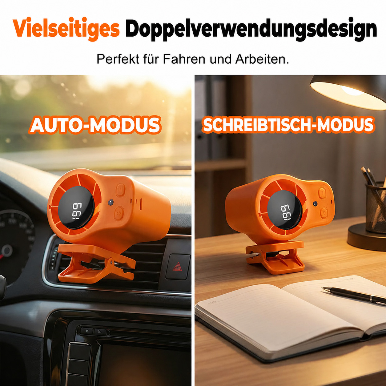 🔥HEISSER SALE – 50% RABATT🔥 Freihändiger persönlicher Kühlventilator mit LED-Display