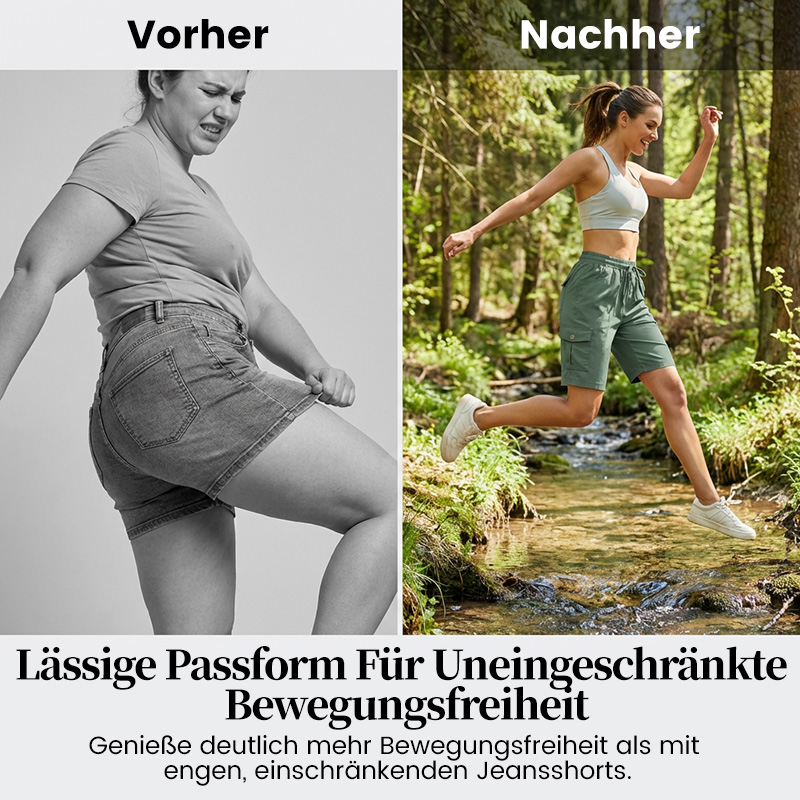 Damen Quick-Dry Cargo-Shorts mit Taschen | UPF 50+ & verstellbare Passform – 2 kaufen, 15 % Rabatt + kostenloser Versand