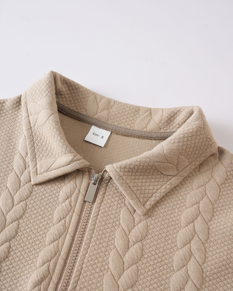 Herren Gestrickter Half-Zip-Pullover – Zopfmuster, tailliert, schlicht, zeitlos-elegant für Herbst & Winter --- Kaufen Sie 2 und sichern Sie sich 15% Rabatt & kostenfreien Versand!