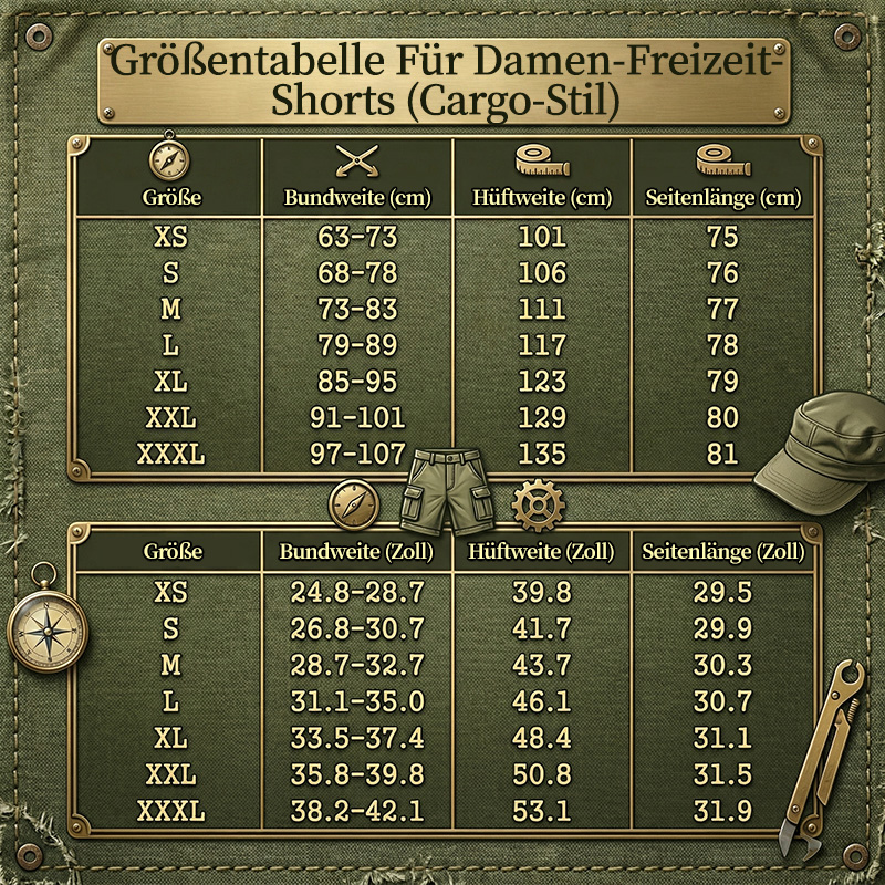 Damen Quick-Dry Cargo-Shorts mit Taschen | UPF 50+ & verstellbare Passform – 2 kaufen, 15 % Rabatt + kostenloser Versand