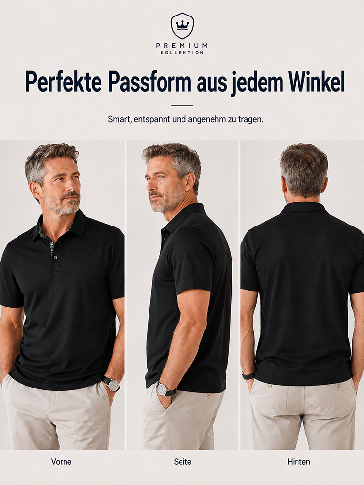 Herren Performance Polo-Shirt – schnelltrocknend, feuchtigkeitsableitend, 4-Wege-Stretch, UPF30+, Kontrastkragen für Arbeit und Alltag---Kaufen Sie 2 und sichern Sie sich 15% Rabatt & kostenfreien Versand!