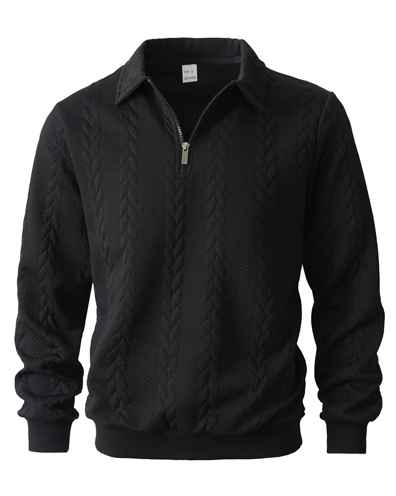 Herren Gestrickter Half-Zip-Pullover – Zopfmuster, tailliert, schlicht, zeitlos-elegant für Herbst & Winter --- Kaufen Sie 2 und sichern Sie sich 15% Rabatt & kostenfreien Versand!