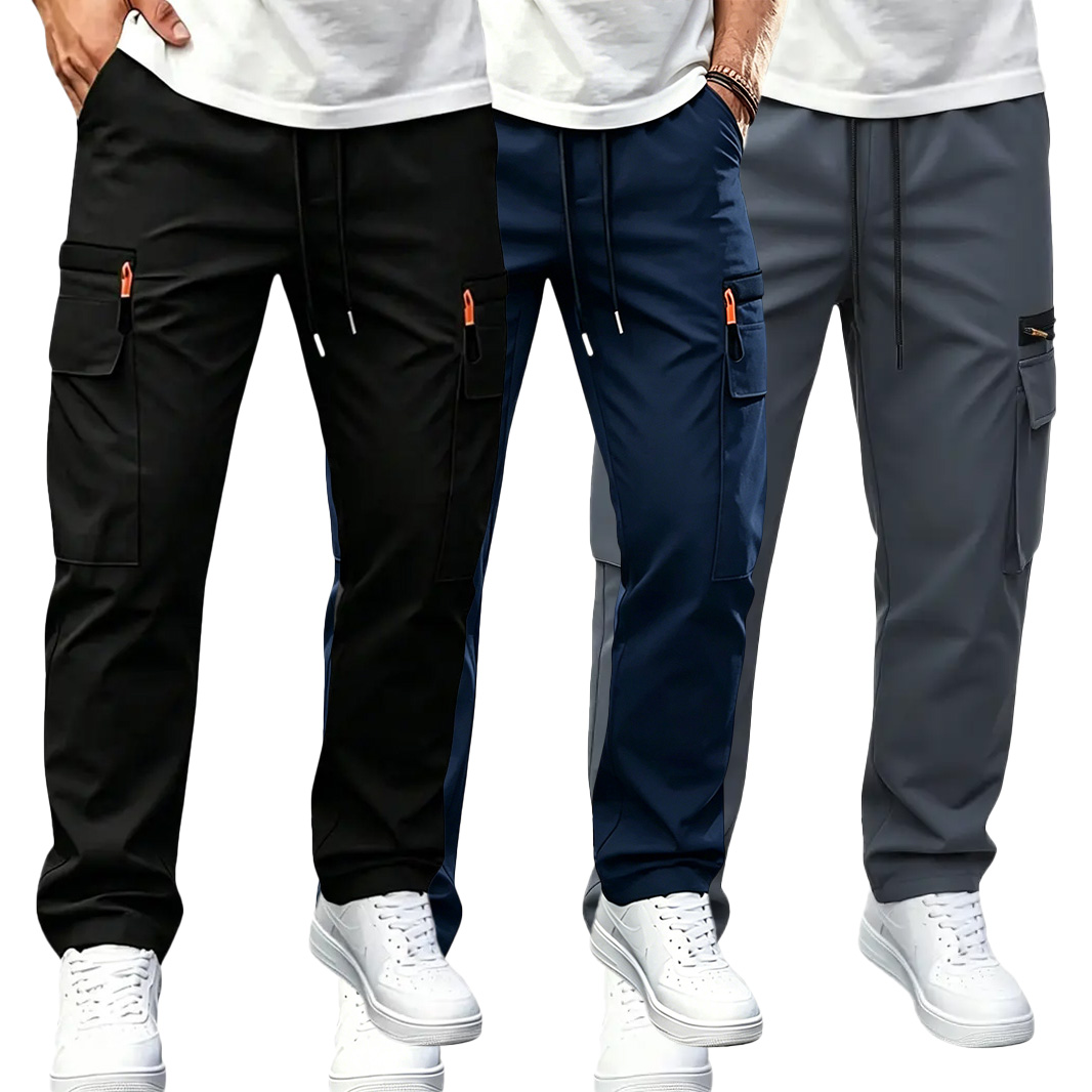 Herren Schnelltrocknende Cargohose – elastischer Bund, wasserabweisend, atmungsaktiv, mit vielen Taschen für Outdoor & Alltag --- Kaufen Sie 2 und sichern Sie sich 15% Rabatt & kostenfreien Versand!