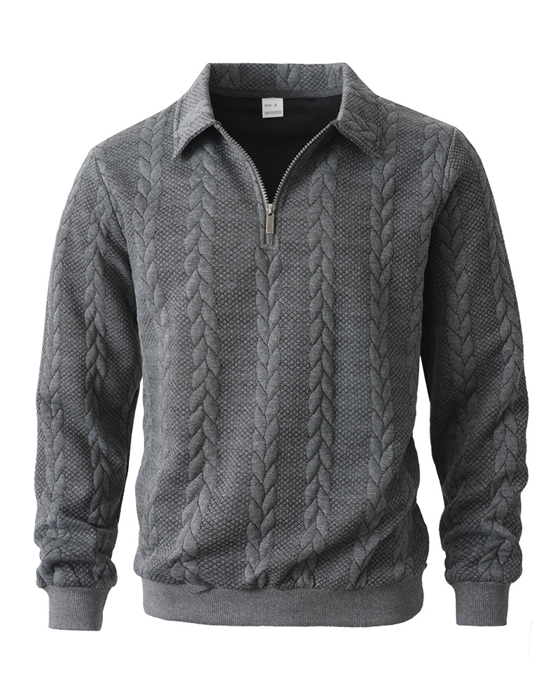 Herren Gestrickter Half-Zip-Pullover – Zopfmuster, tailliert, schlicht, zeitlos-elegant für Herbst & Winter --- Kaufen Sie 2 und sichern Sie sich 15% Rabatt & kostenfreien Versand!