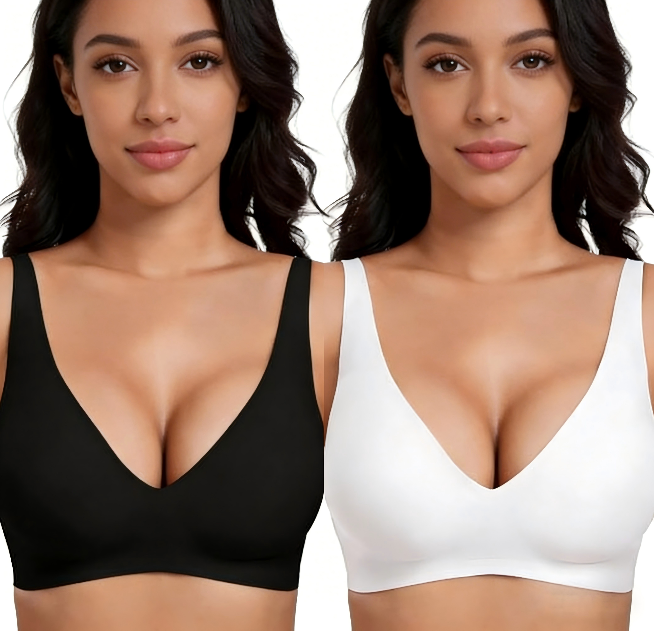 💗 Letzter Tag Sale – 50% Rabatt ⚡ Über 50.000 verkauft!! 💕 Jelly Wireless Damen-BH – bequemer Push-Up-Bralette, nahtloser T-Shirt-BH, tief ausgeschnitten für den Alltag