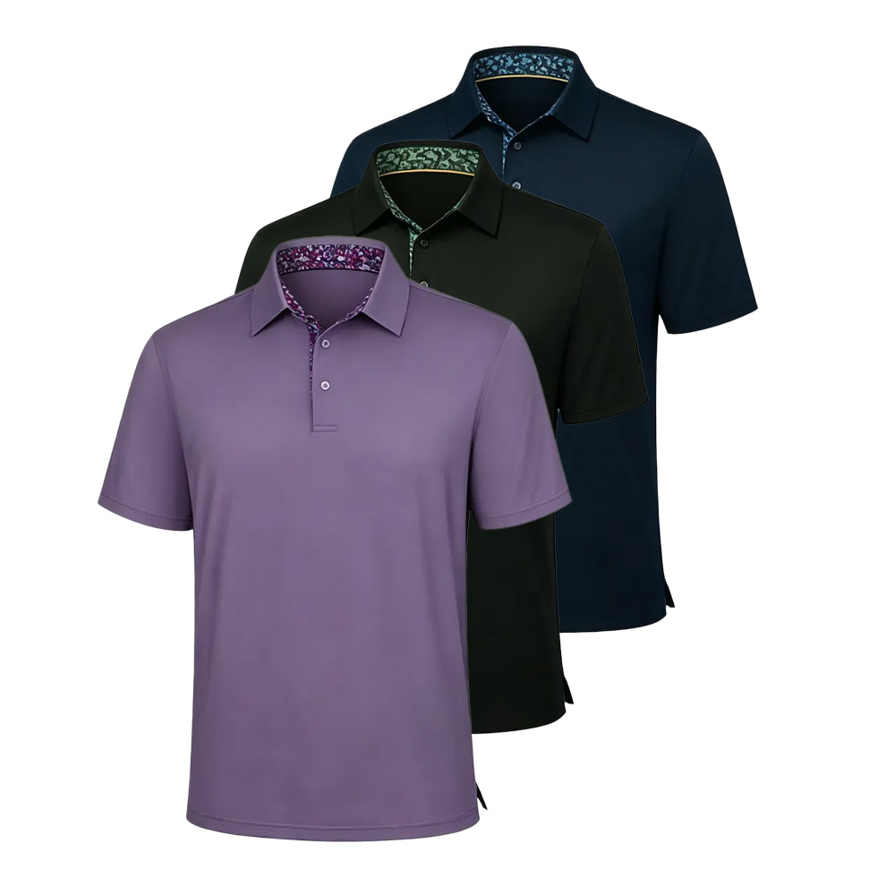 Herren Performance Polo-Shirt – schnelltrocknend, feuchtigkeitsableitend, 4-Wege-Stretch, UPF30+, Kontrastkragen für Arbeit und Alltag---Kaufen Sie 2 und sichern Sie sich 15% Rabatt & kostenfreien Versand!
