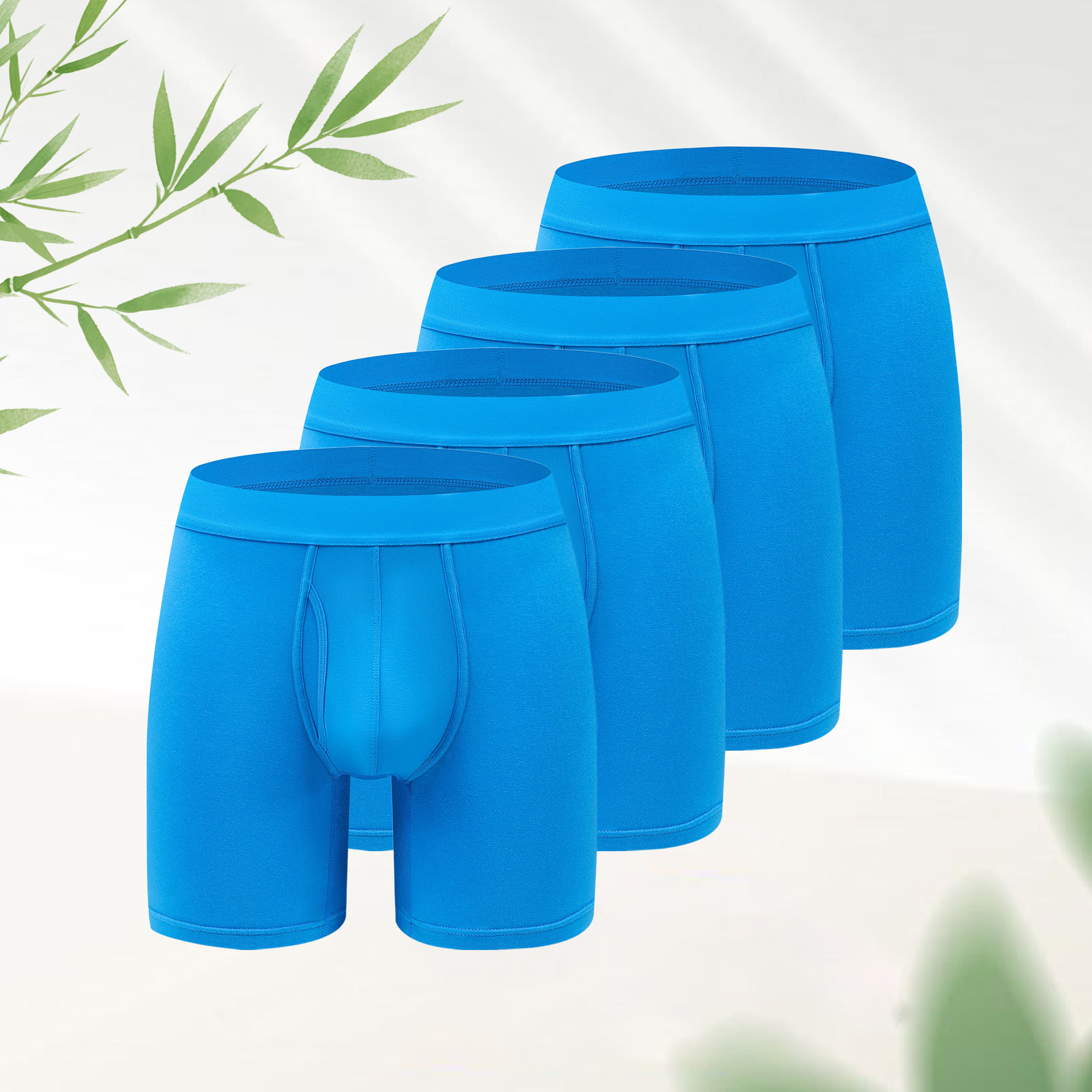 Herren Atmungsaktive Bambus-Boxerbriefs – langes Bein, antischeuernd, körperbetont, weicher Stretch für alle Jahreszeiten --- 8 Paar für nur 29,98 € & kostenfreier Versand!