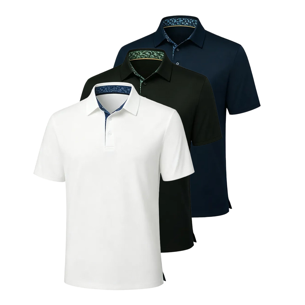 Herren Performance Polo-Shirt – schnelltrocknend, feuchtigkeitsableitend, 4-Wege-Stretch, UPF30+, Kontrastkragen für Arbeit und Alltag---Kaufen Sie 2 und sichern Sie sich 15% Rabatt & kostenfreien Versand!