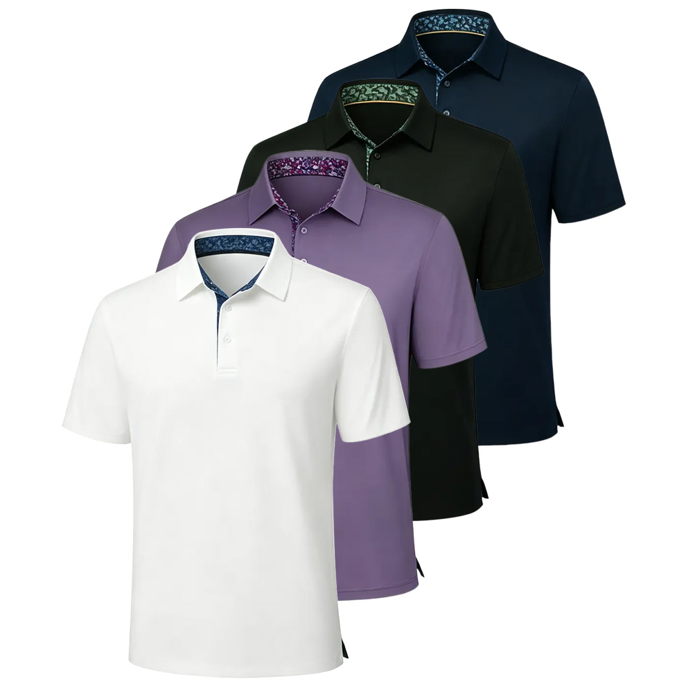 Herren Performance Polo-Shirt – schnelltrocknend, feuchtigkeitsableitend, 4-Wege-Stretch, UPF30+, Kontrastkragen für Arbeit und Alltag---Kaufen Sie 2 und sichern Sie sich 15% Rabatt & kostenfreien Versand!