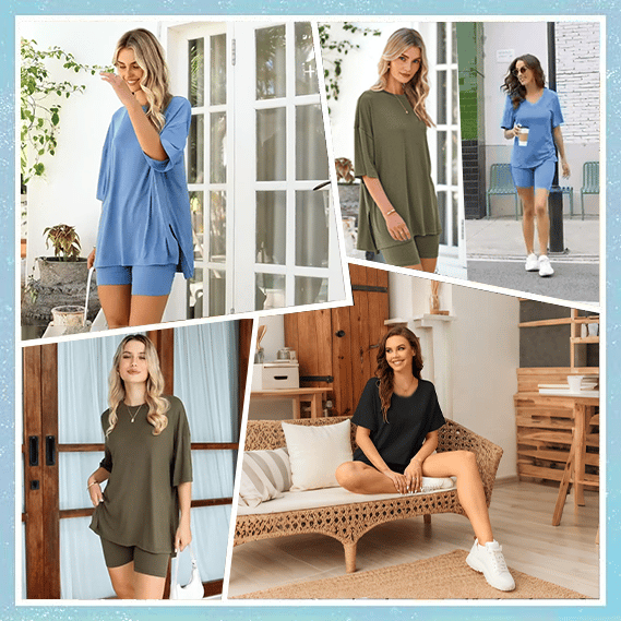 🎁 49 % Rabatt auf Damen-Sommer-Set – lässiges Oversized-Outfit in 2 Teilen 👕🩳 (2026 Aktion)