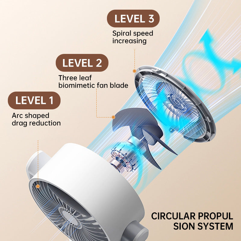 🍃20 Dezibel, leiser als ein Flüstern; 30 Meter Wurfweite für angenehme Luft im ganzen Raum – dieser Motorventilator ist so leise, dass du vergisst, dass er läuft.💎