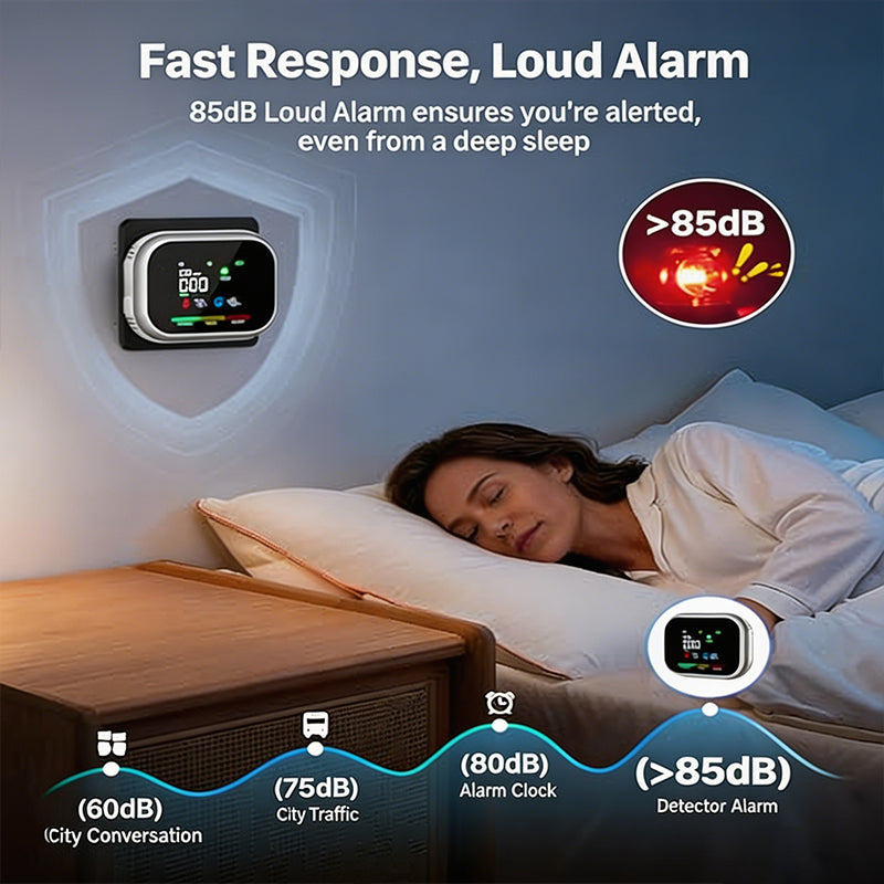 🔥 50 % Rabatt – Tragbarer 4-Gas-Warner mit LCD, Ton-Licht-Vibrations-Alarm & 10 Std. Standby 🔥