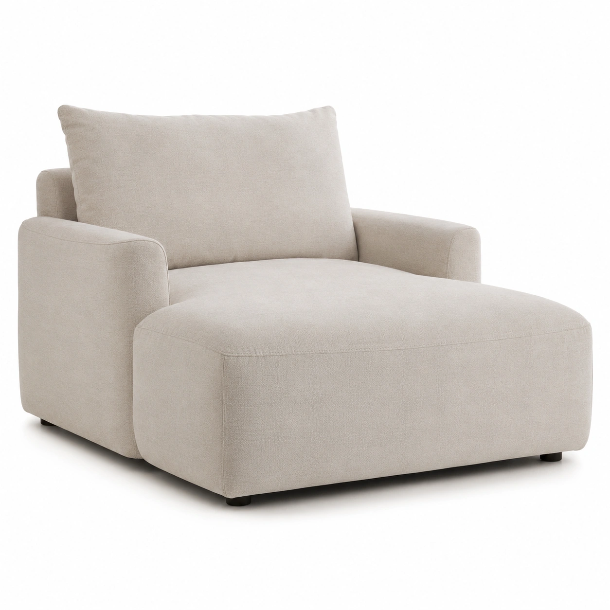 Fotel chaise lounge jasny bez